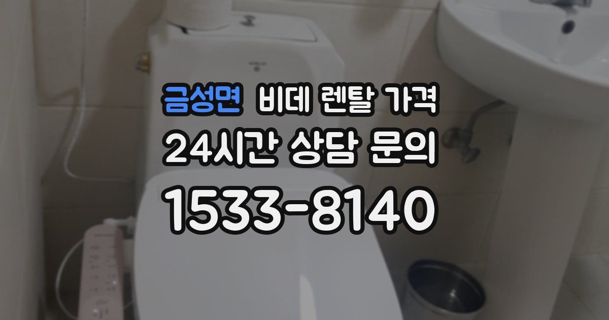 금성면 비데 렌탈 가격