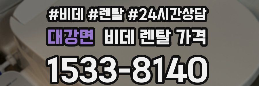 대강면 비데 렌탈 가격