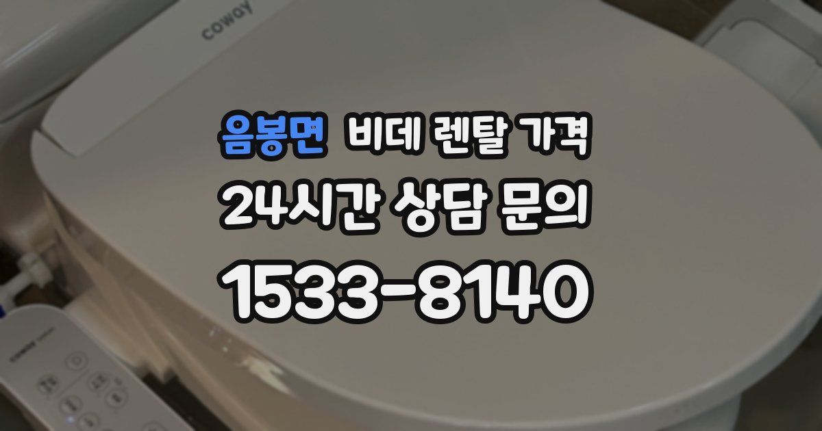 음봉면 비데 렌탈 가격