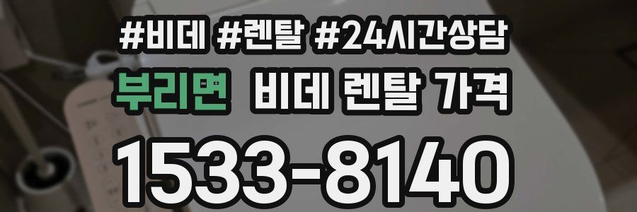 부리면 비데 렌탈 가격