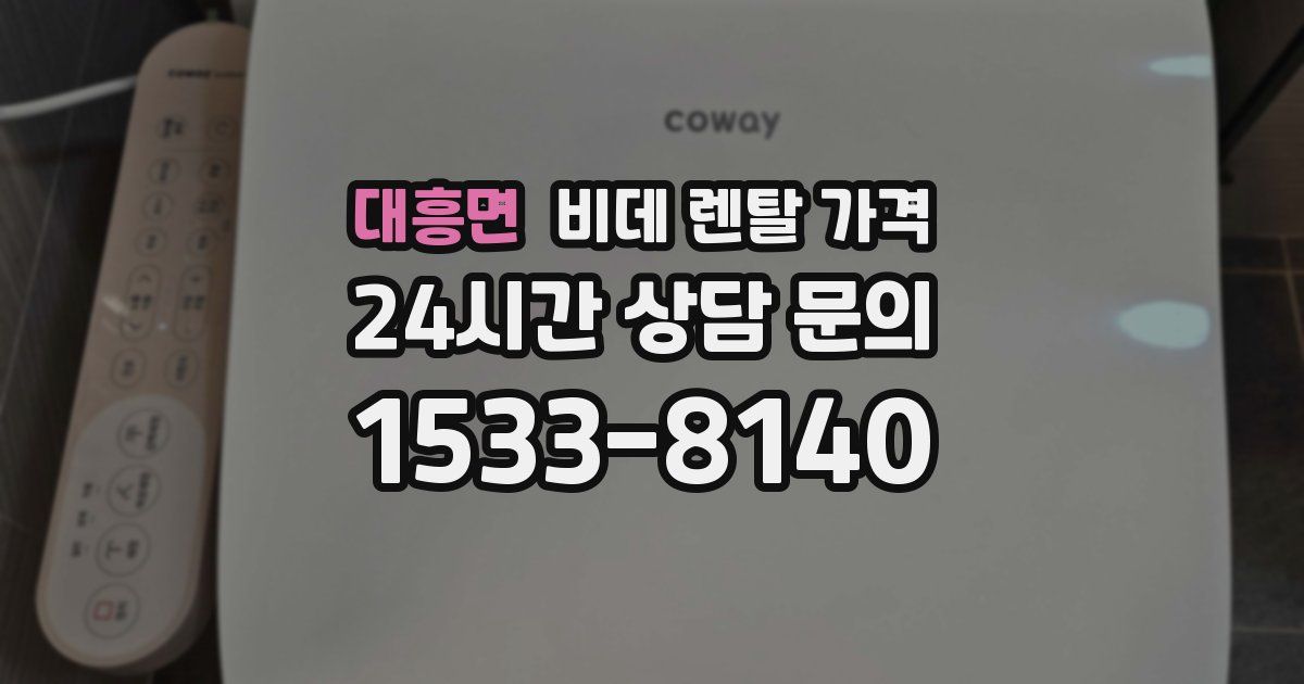 대흥면 비데 렌탈 가격