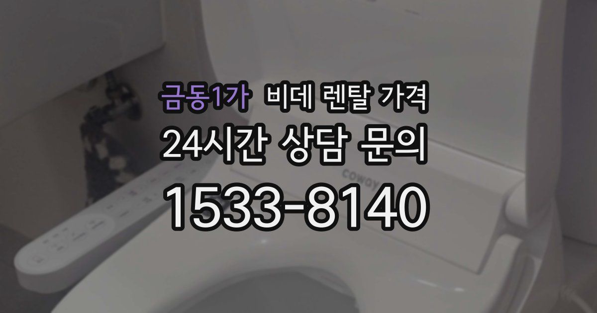 금동1가 비데 렌탈 가격
