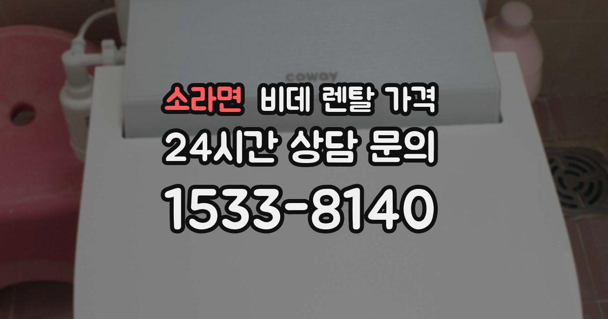 소라면 비데 렌탈 가격