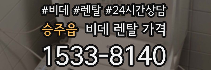 승주읍 비데 렌탈 가격