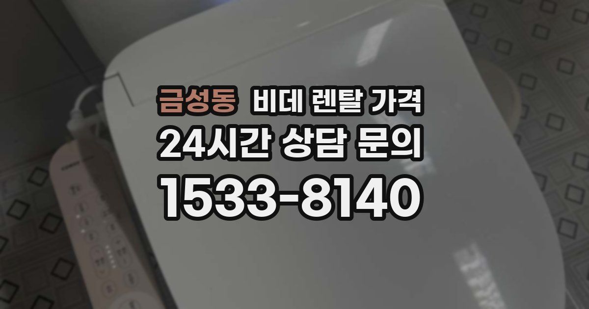 금성동 비데 렌탈 가격