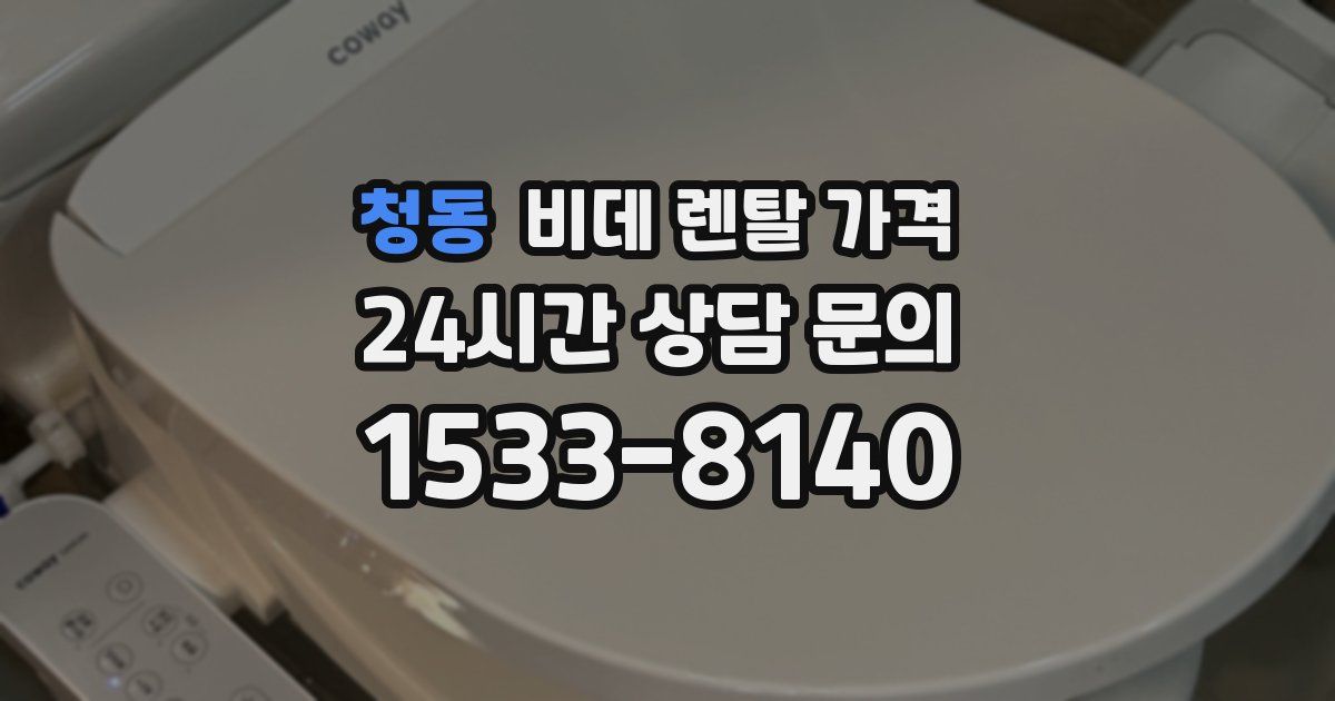 청동 비데 렌탈 가격