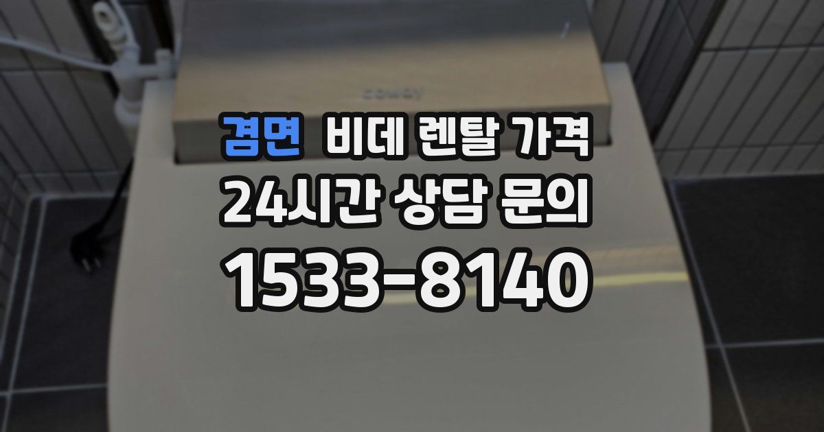 겸면 비데 렌탈 가격
