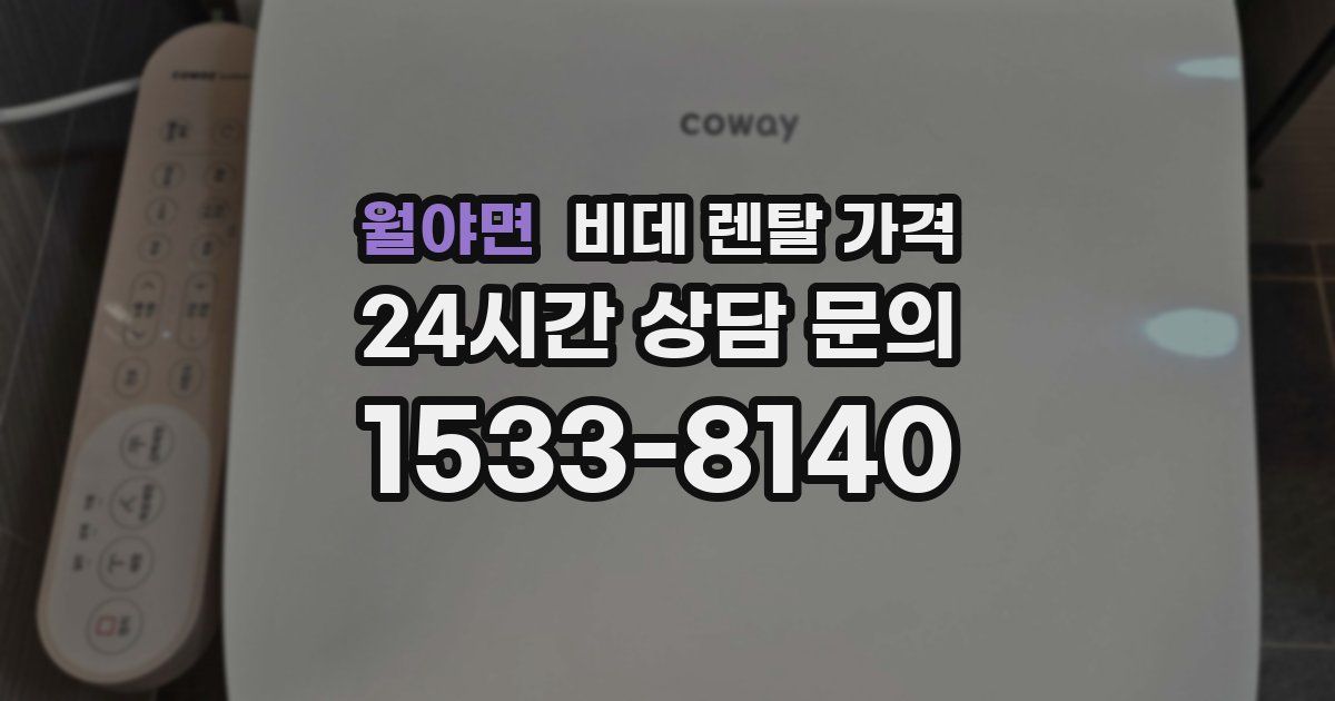 월야면 비데 렌탈 가격