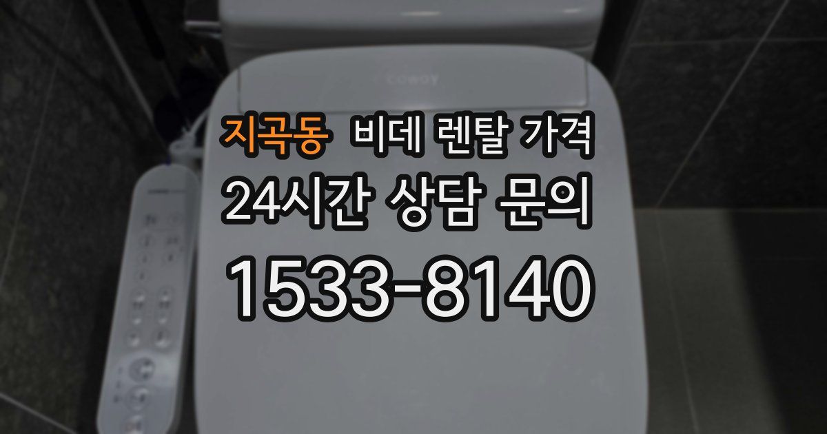 지곡동 비데 렌탈 가격