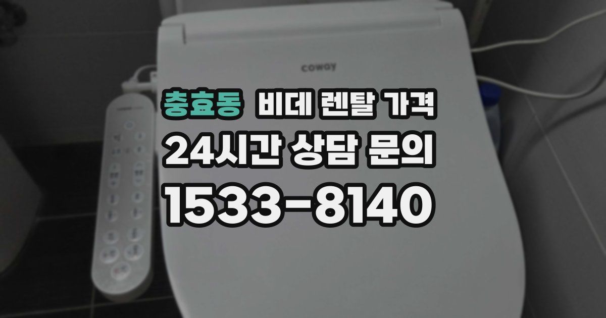 충효동 비데 렌탈 가격
