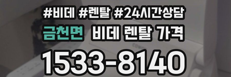 금천면 비데 렌탈 가격