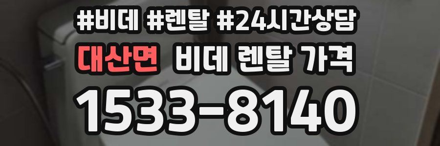 대산면 비데 렌탈 가격
