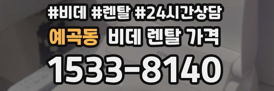 예곡동 비데 렌탈 가격