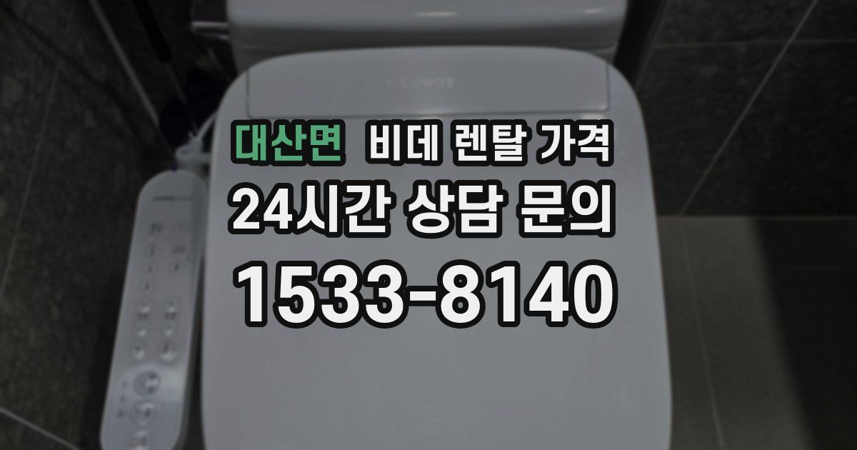 대산면 비데 렌탈 가격