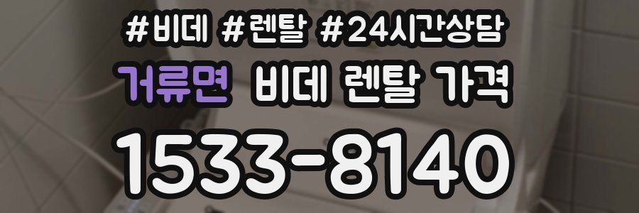 거류면 비데 렌탈 가격