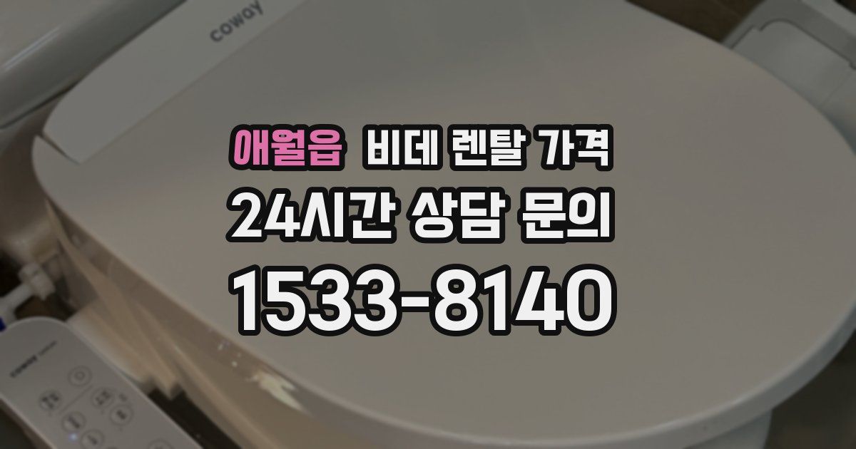 애월읍 비데 렌탈 가격