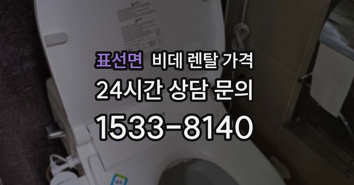 표선면 비데 렌탈 가격