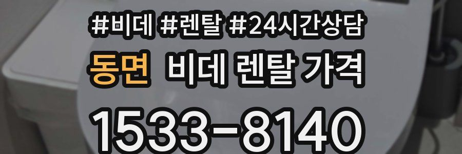 동면 비데 렌탈 가격