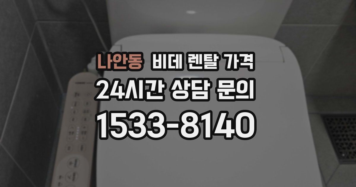 나안동 비데 렌탈 가격