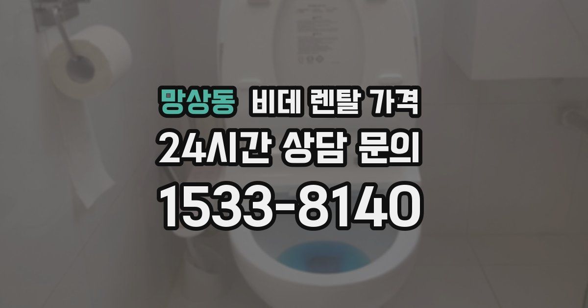 망상동 비데 렌탈 가격