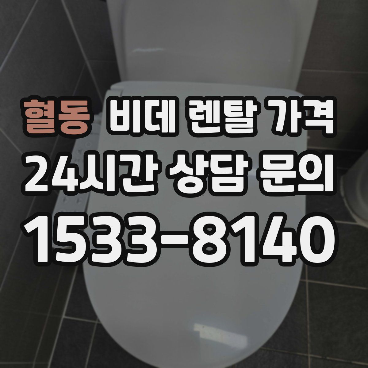 혈동 비데 렌탈 가격