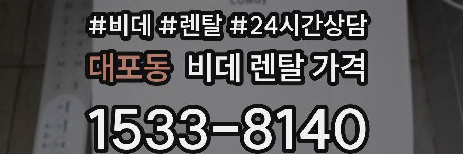 대포동 비데 렌탈 가격