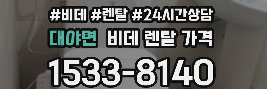대야면 비데 렌탈 가격