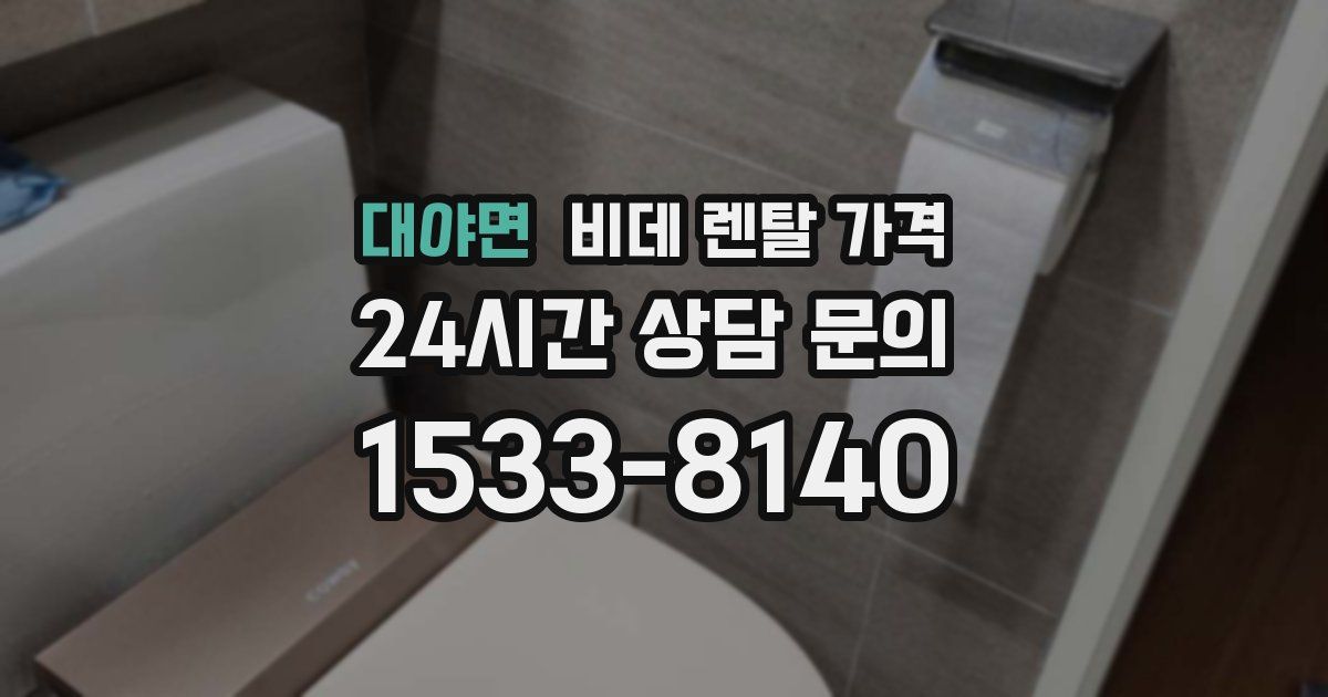 대야면 비데 렌탈 가격