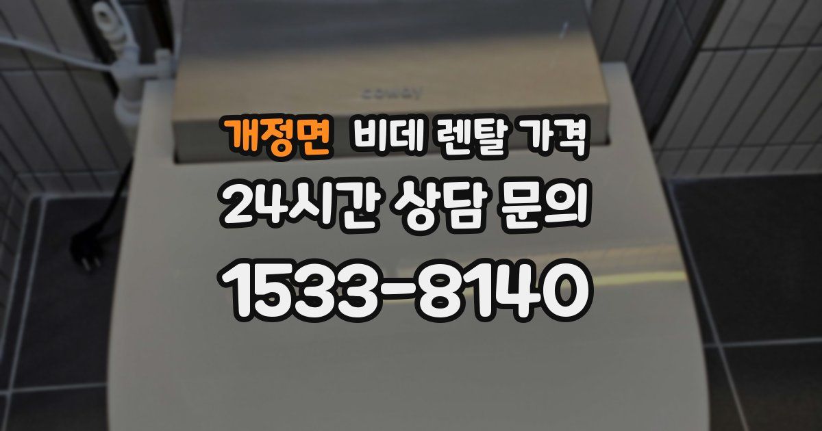 개정면 비데 렌탈 가격