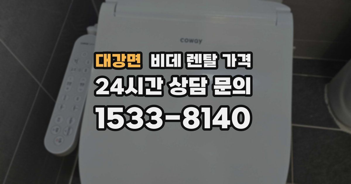 대강면 비데 렌탈 가격