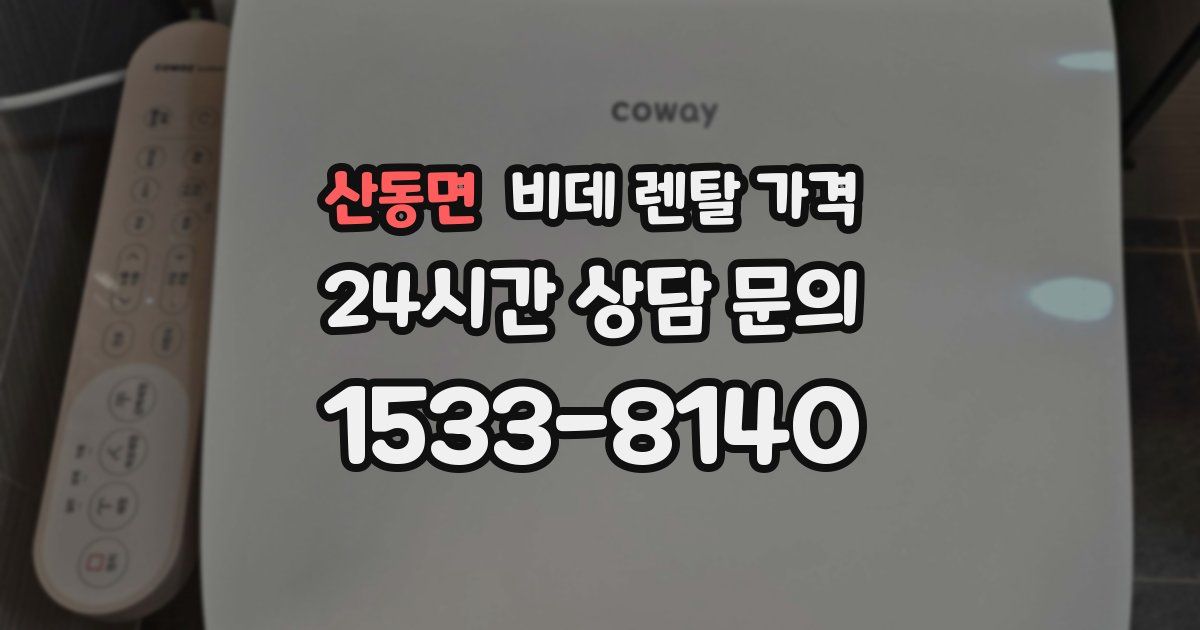 산동면 비데 렌탈 가격