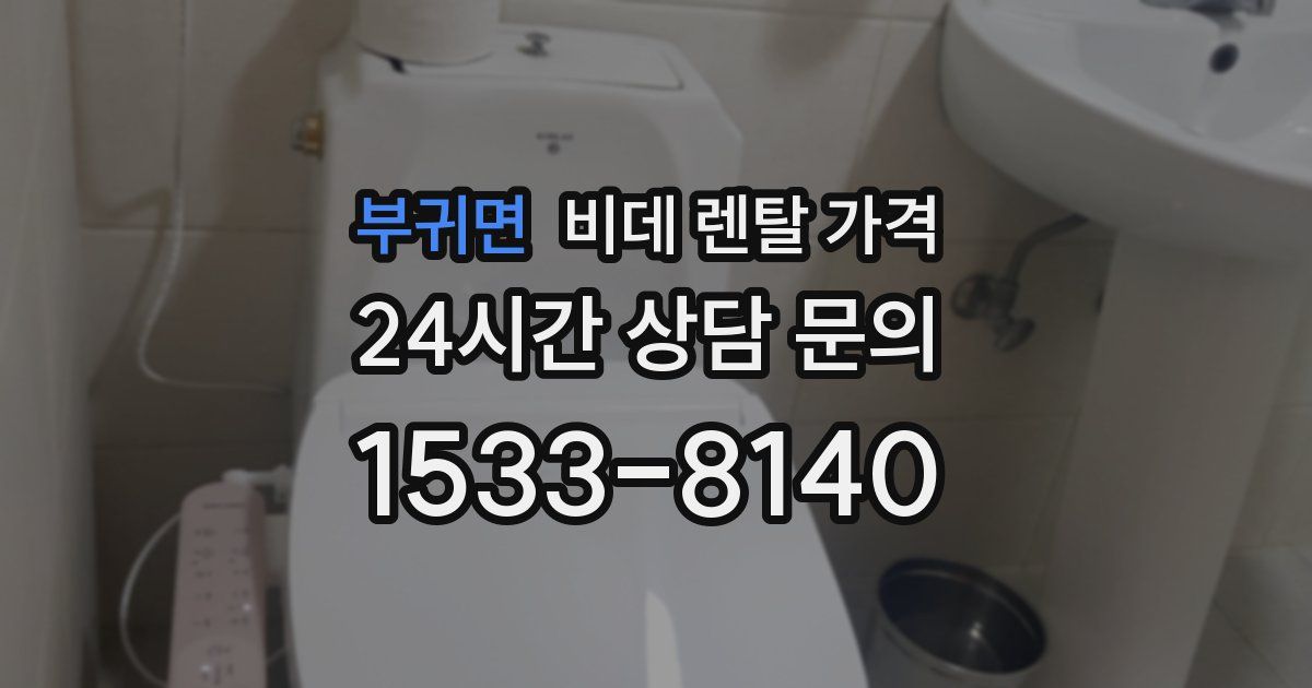 부귀면 비데 렌탈 가격