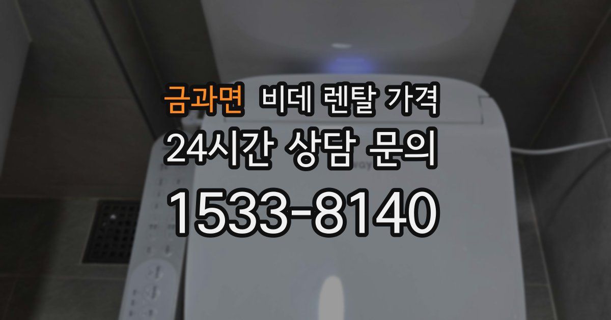 금과면 비데 렌탈 가격