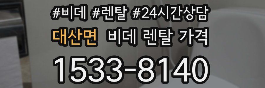 대산면 비데 렌탈 가격