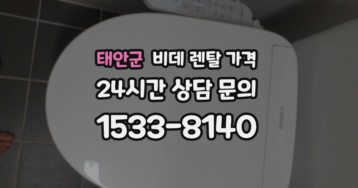 태안군 비데 렌탈 가격