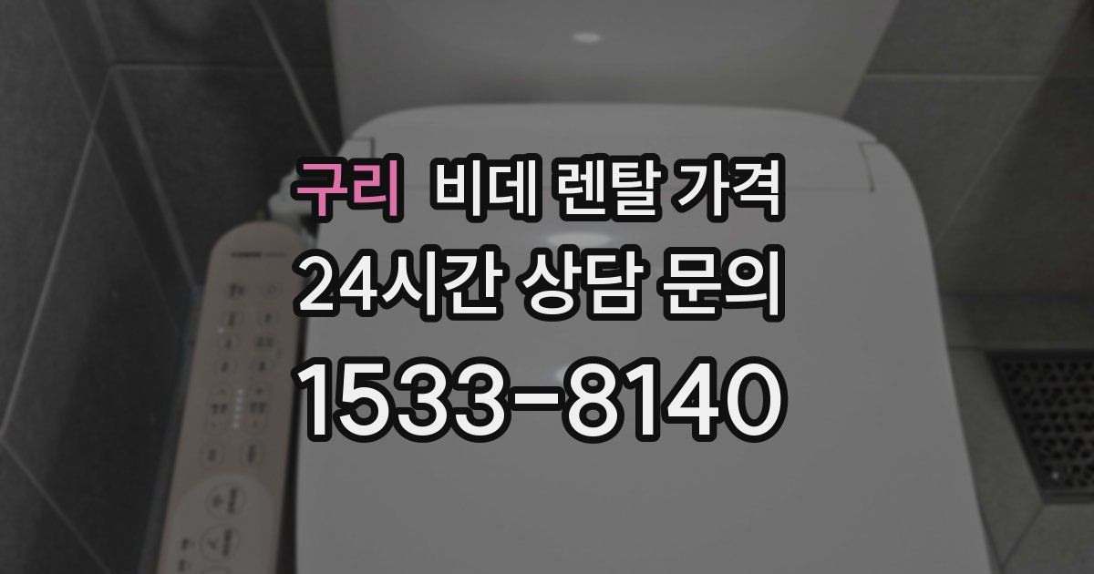 구리 비데 렌탈 가격
