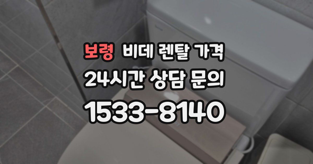보령 비데 렌탈 가격