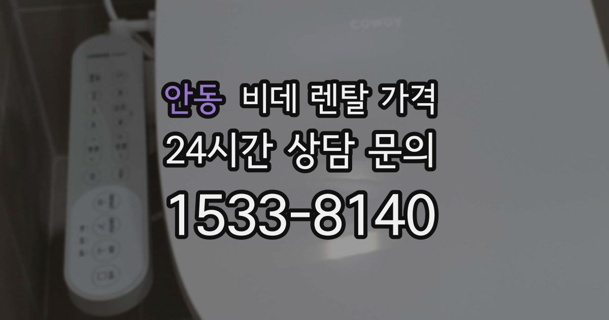 안동 비데 렌탈 가격