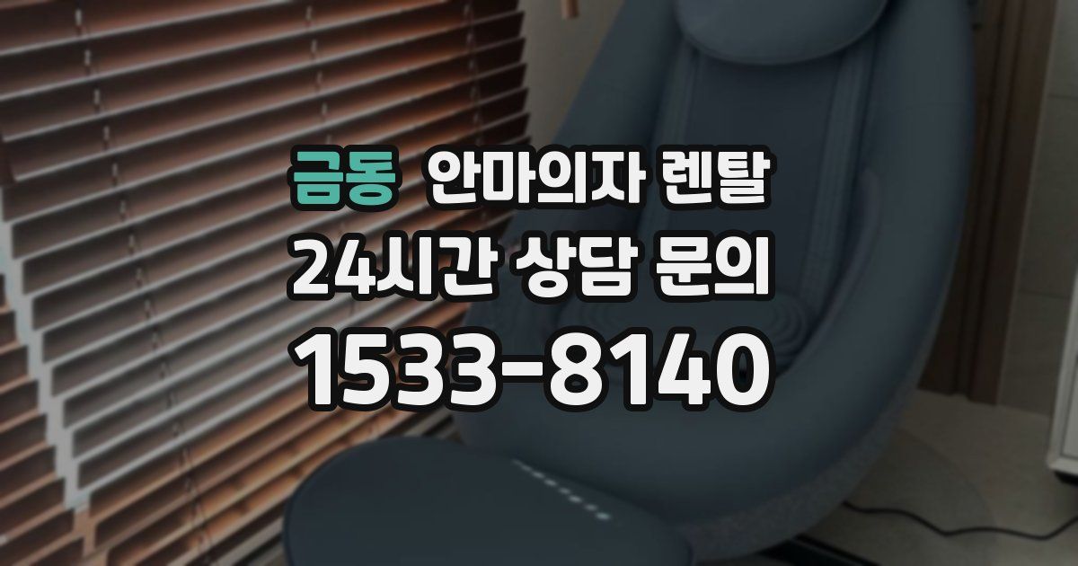 금동 안마의자 렌탈