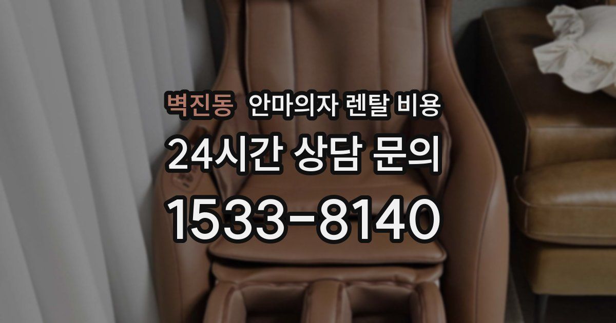 벽진동 안마의자 렌탈 비용