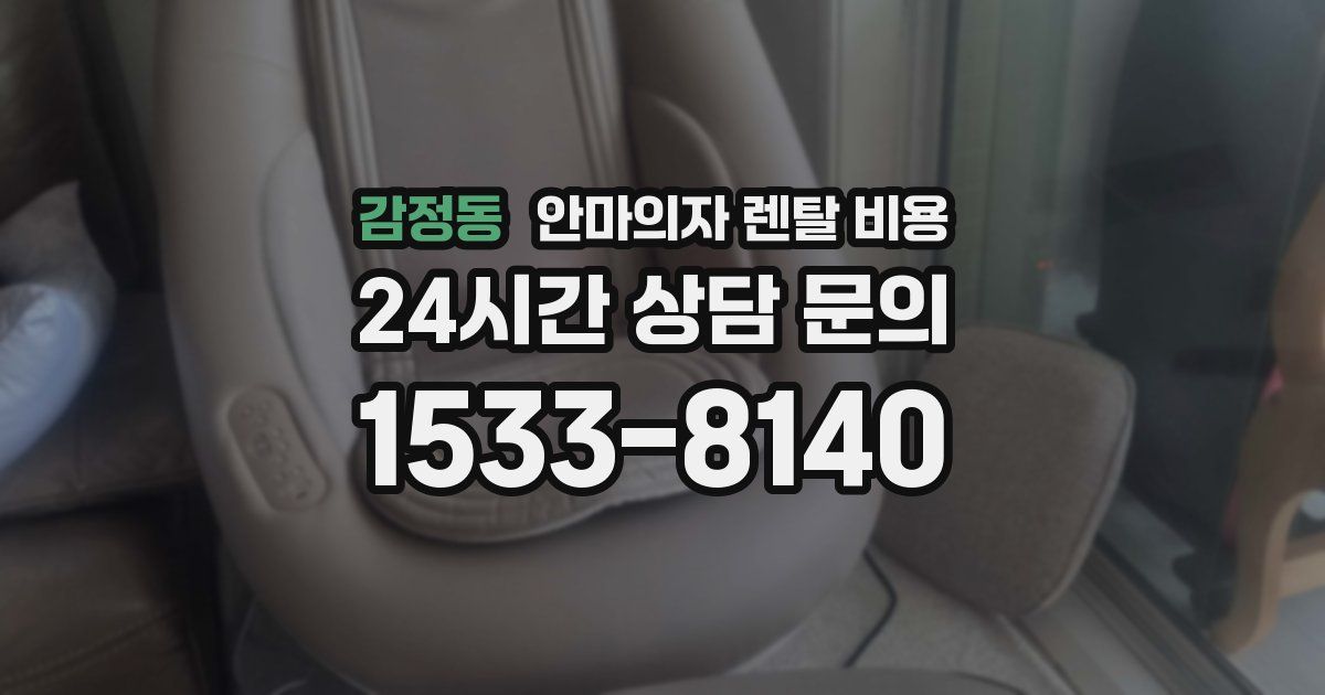 감정동 안마의자 렌탈 비용
