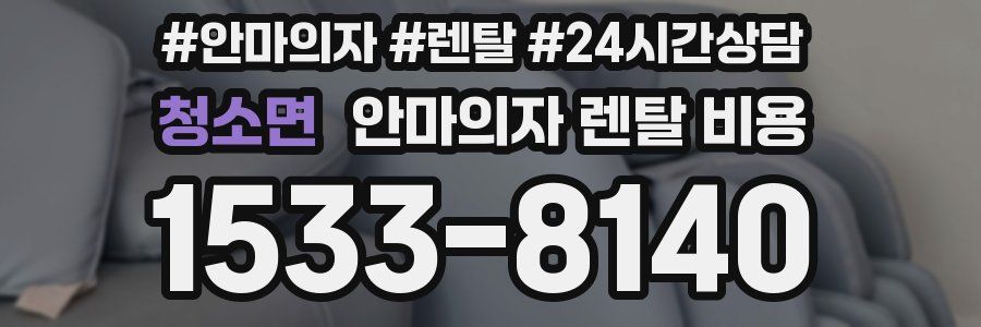 청소면 안마의자 렌탈 비용