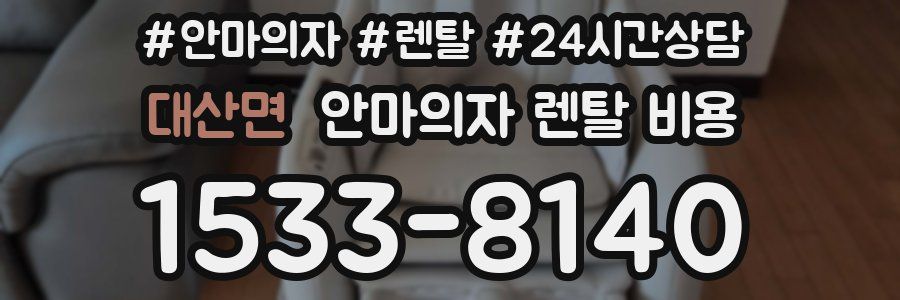 대산면 안마의자 렌탈 비용