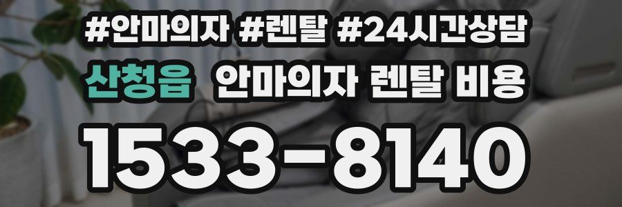 산청읍 안마의자 렌탈 비용