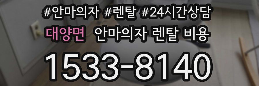 대양면 안마의자 렌탈 비용