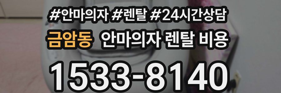 금암동 안마의자 렌탈 비용