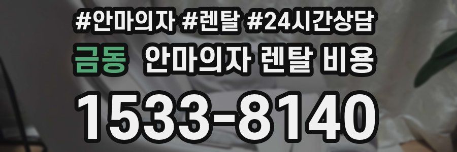 금동 안마의자 렌탈 비용