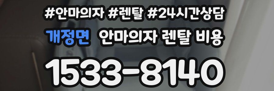 개정면 안마의자 렌탈 비용