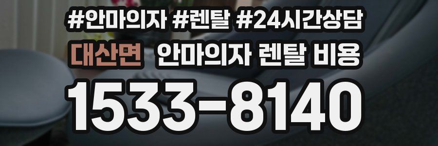 대산면 안마의자 렌탈 비용
