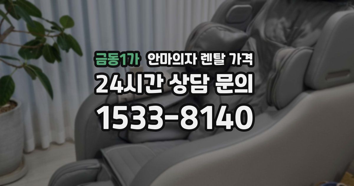 금동1가 안마의자 렌탈 가격